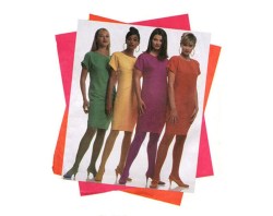 9766 SIMPLICITY 1995 2 HR  PULLOVER SHORT SLEEVE SHIFT DRESS PATTERN 6-18 UNCUT